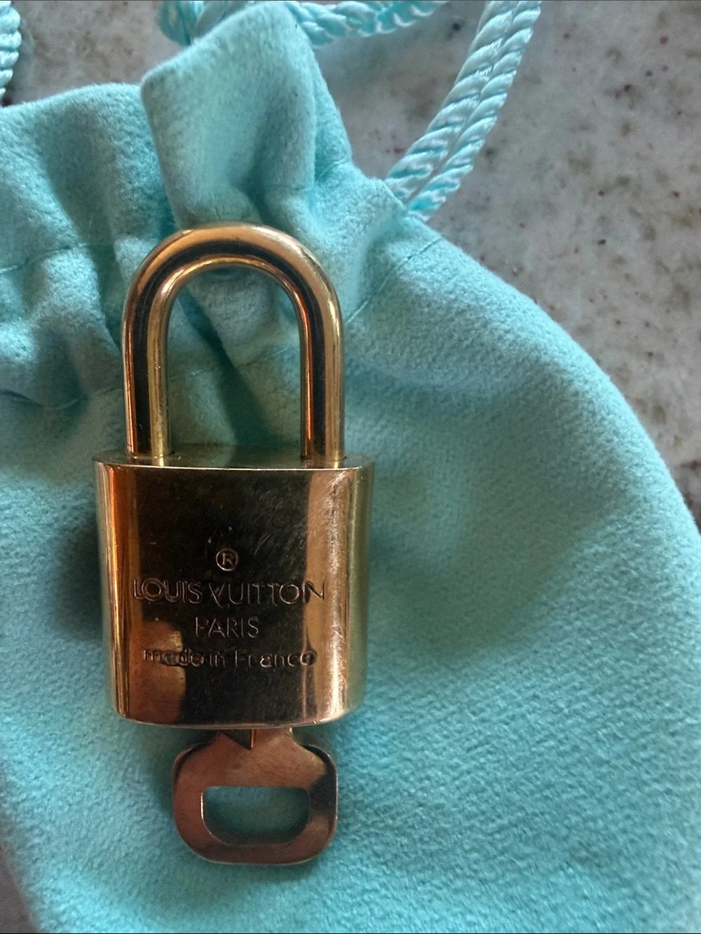 Louis Vuitton Gold Lock And Key #316 EUC